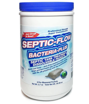 Bacteria Plus Monthly Septic System Enzyme Treatment by Septic-Flow  - 8 Month Supply