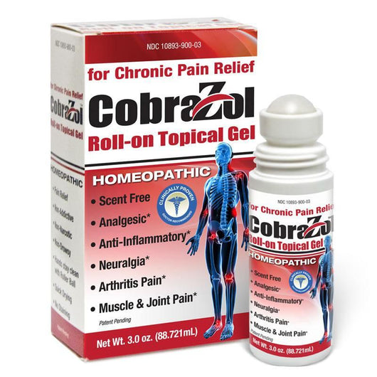 CobraZol for Clinically Proven Chronic Pain Relief - Clinically Proven - 3 oz. Topical Roll-On Gel - Naturasil - 1