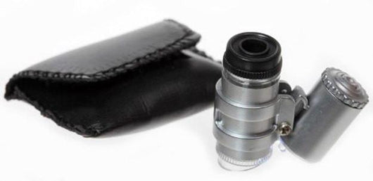Microscope - Pocket Size, Lighted, 45x Zoom with Carrying Case - Naturasil