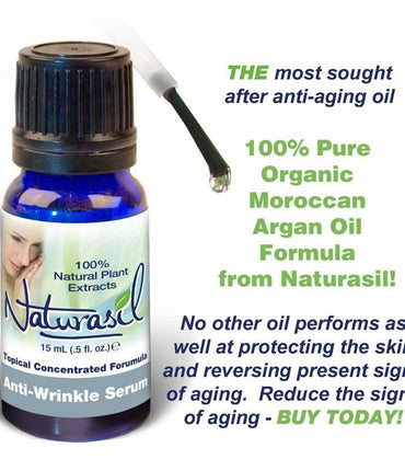 Anti-Wrinkle Serum with Organic Moroccan Argan Oil - 15ml